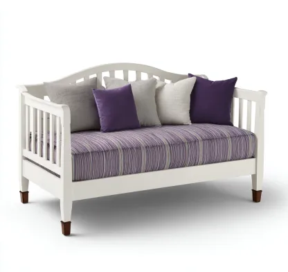 Divano letto legno 200x90x85 cm bianco adatto per camera da letto design moderno-Craftgoloft