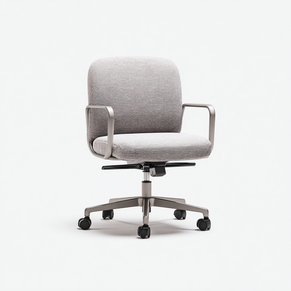 Sedia da ufficio ergonomica imbottita - 62x62x92 cm - grigio - design moderno-Craftgoloft