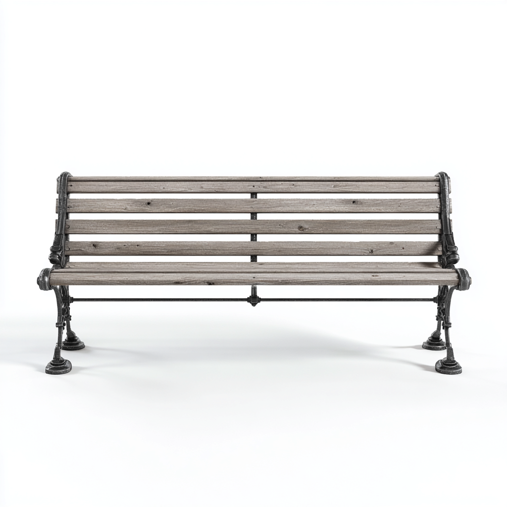 Panca da giardino legno e metallo 128x56x78 cm - grigio-naturale - stile classico-Craftgoloft