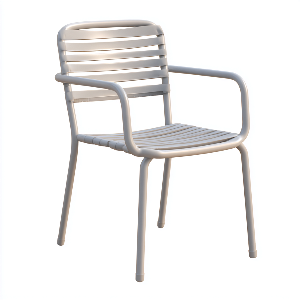 Sedia da giardino metallo 55x57x82 cm grigio adatta per esterno design moderno-Craftgoloft