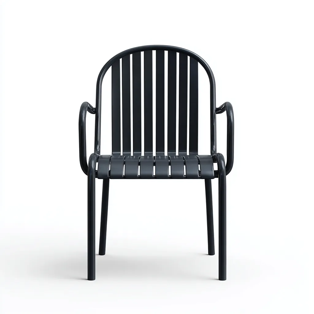 Sedie da giardino 55x55x85 cm struttura in metallo seduta a doghe - design moderno - per esterno-Craftgoloft