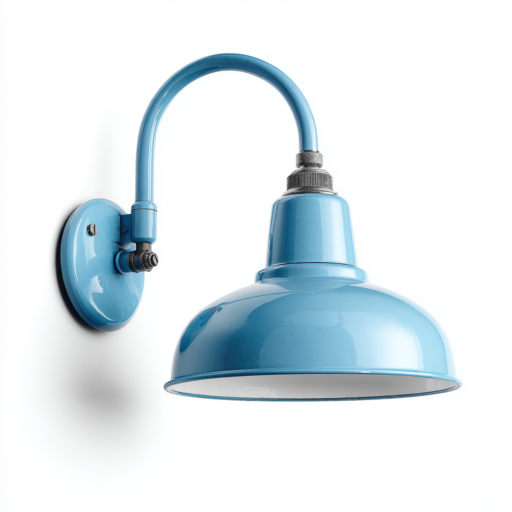 Applique - 20x28x25 cm - azzurro - design industriale-Craftgoloft