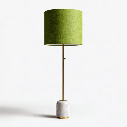 Lampada da terra - 32x32x150 cm - verde-oro-marmo bianco - design moderno-Craftgoloft