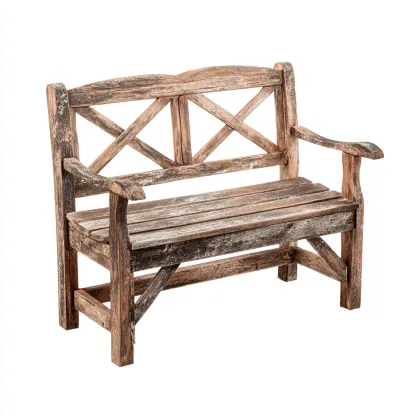 Panche da giardino panca in legno 118x58x90 cm marrone design rustico-Craftgoloft