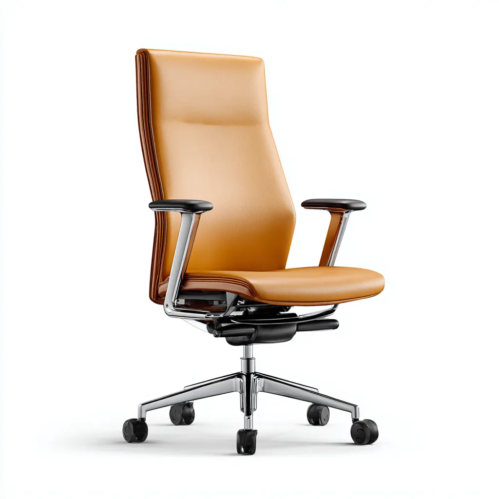 Sedia da ufficio ergonomica regolabile - 65x65x125 cm - arancione - design moderno-Craftgoloft