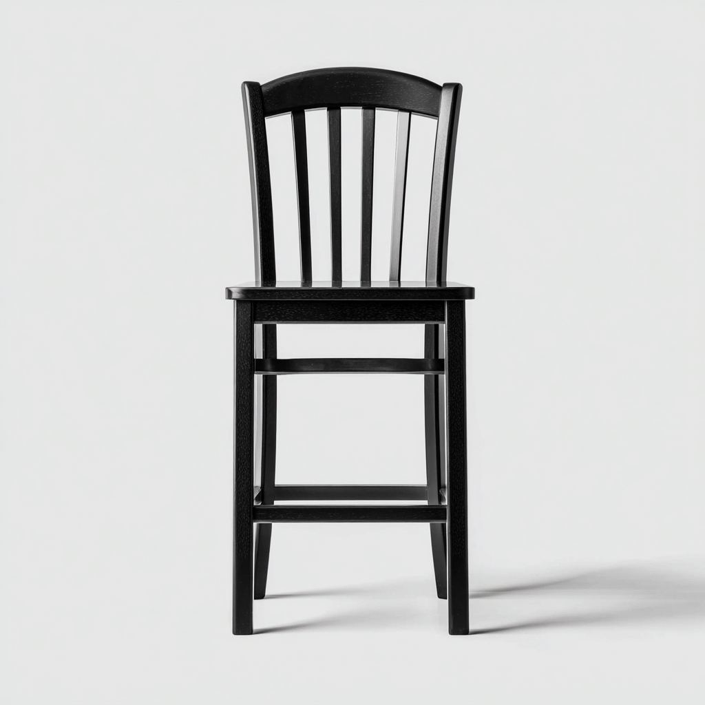 Sgabello da bar Legno 45x45x105 cm - Nero - Stile classico-Craftgoloft