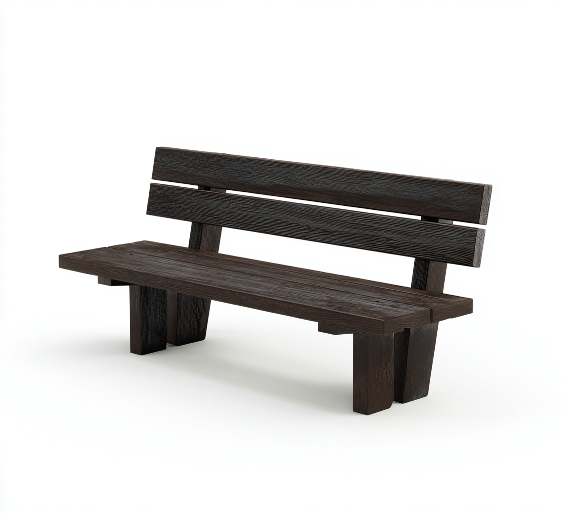 Panca da giardino legno massello 140x58x82 cm - marrone scuro - stile moderno-Craftgoloft