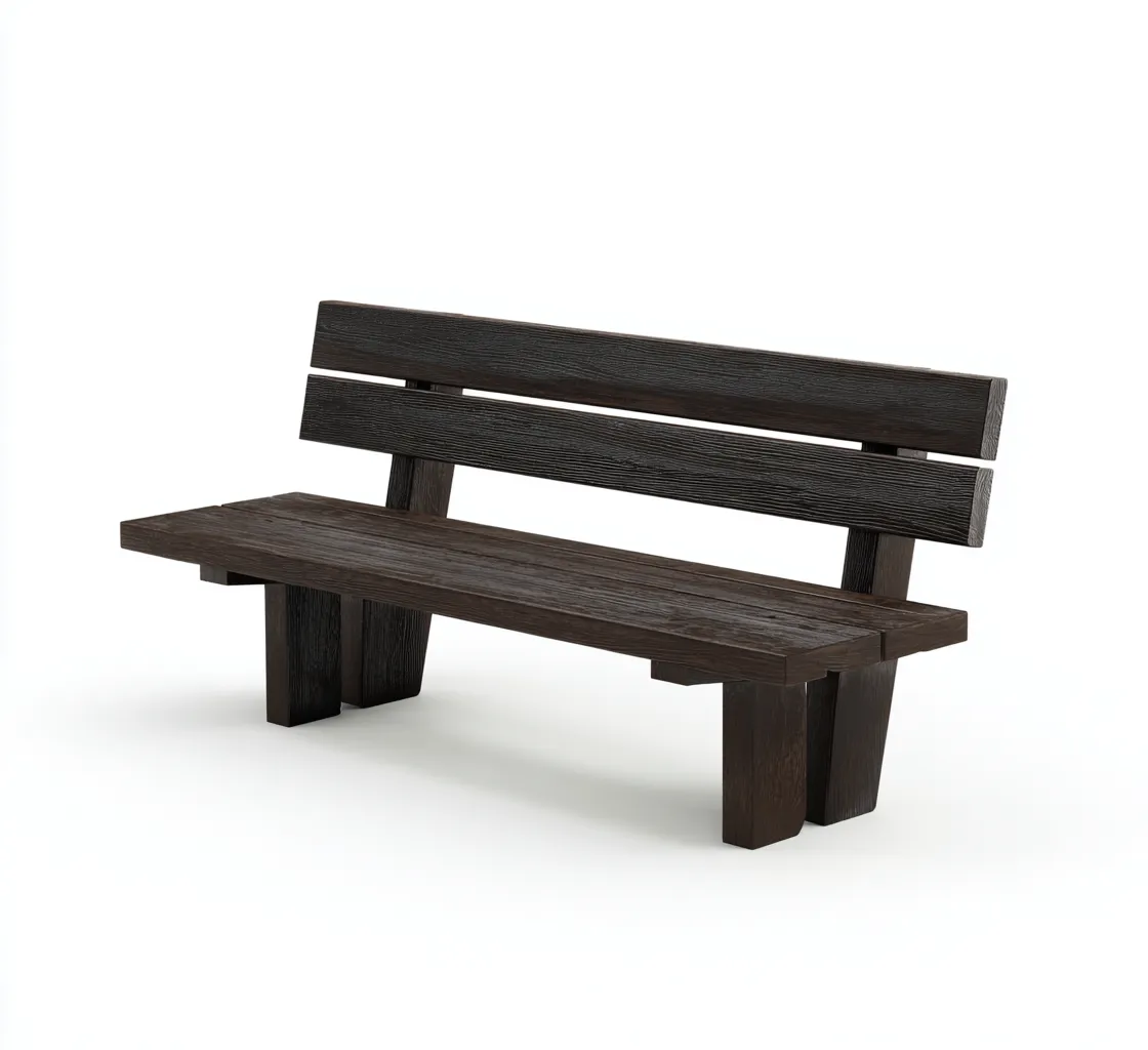 Panca da giardino legno massello 140x58x82 cm - marrone scuro - stile moderno-Craftgoloft