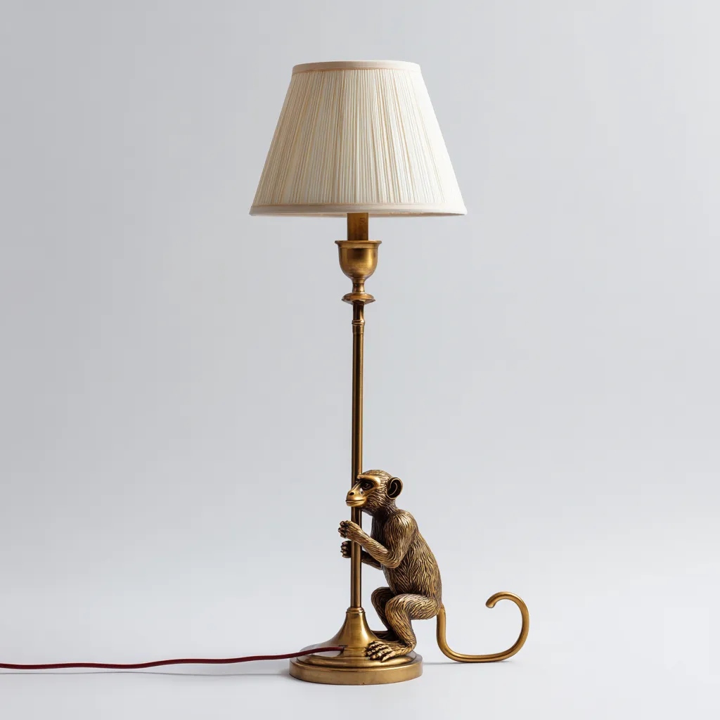 Lampada da terra Metallo-Tessuto 30x30x145 cm - Oro - Design decorativo-Craftgoloft