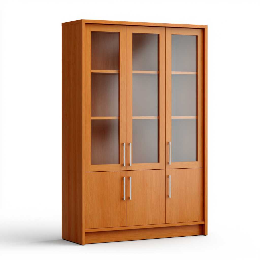 Vetrina-legno-vetro-175x38x190cm-marrone-trasparente-moderno-Cottagonest