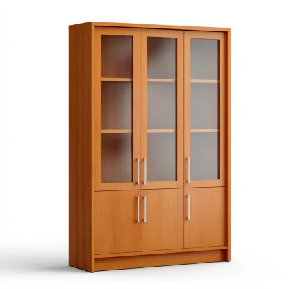 Vetrina-legno-vetro-175x38x190cm-marrone-trasparente-moderno-Cottagonest