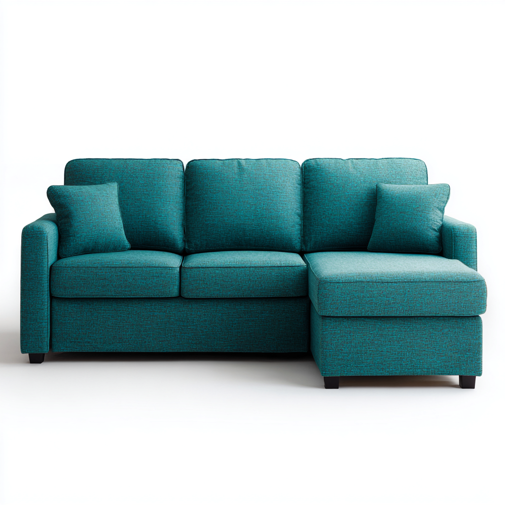 Divano angolare-tessuto-legno-248x156x84cm-turchese-design moderno-Cottagonest