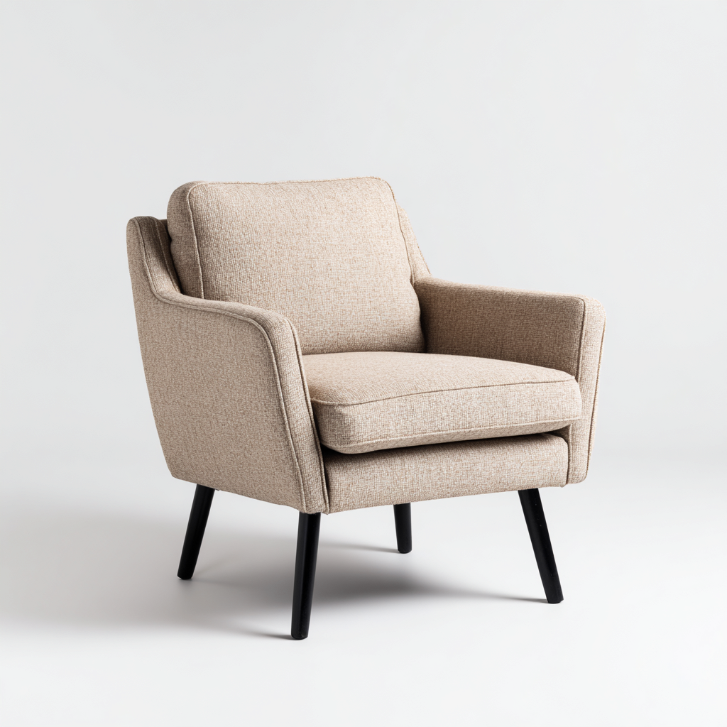 Poltrona da giardino-tessuto-metallo-87x78x85cm-beige-design moderno-Cottagonest