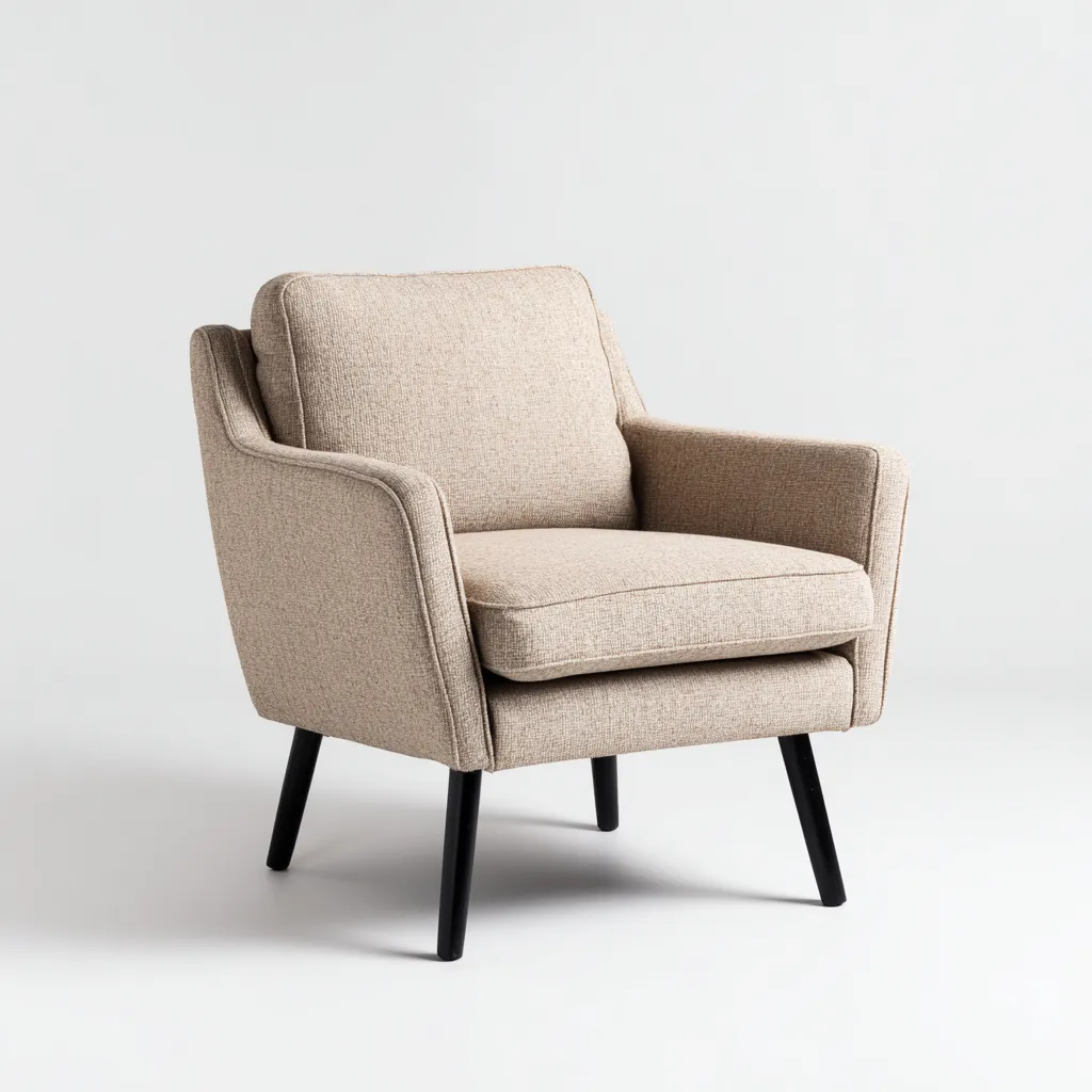 Poltrona da giardino-tessuto-metallo-87x78x85cm-beige-design moderno-Cottagonest