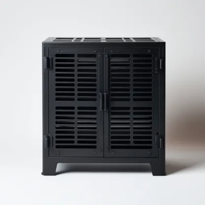 Credenza-metallo-80x40x88cm-nero-design industriale-Cottagonest