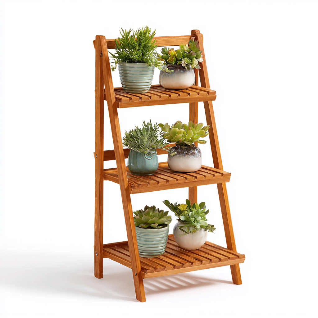 Scaffale per piante-massello-70x40x110cm-marrone-design naturale-Cottagonest