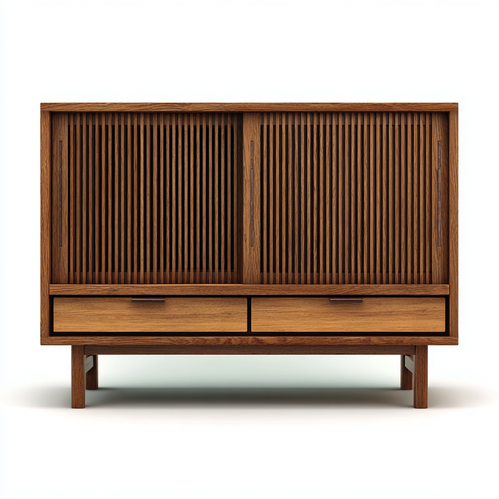 Credenza-legno-140x45x95cm-legno naturale-design moderno-Cottagonest