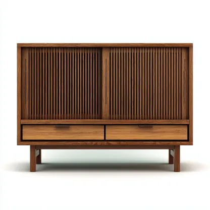 Credenza-legno-140x45x95cm-legno naturale-design moderno-Cottagonest