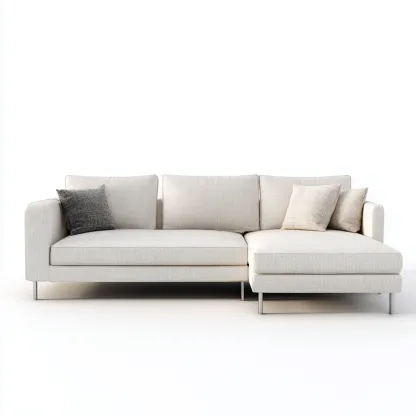 Divano angolare-tessuto-metallo-262x159x83cm-bianco-design moderno-Cottagonest