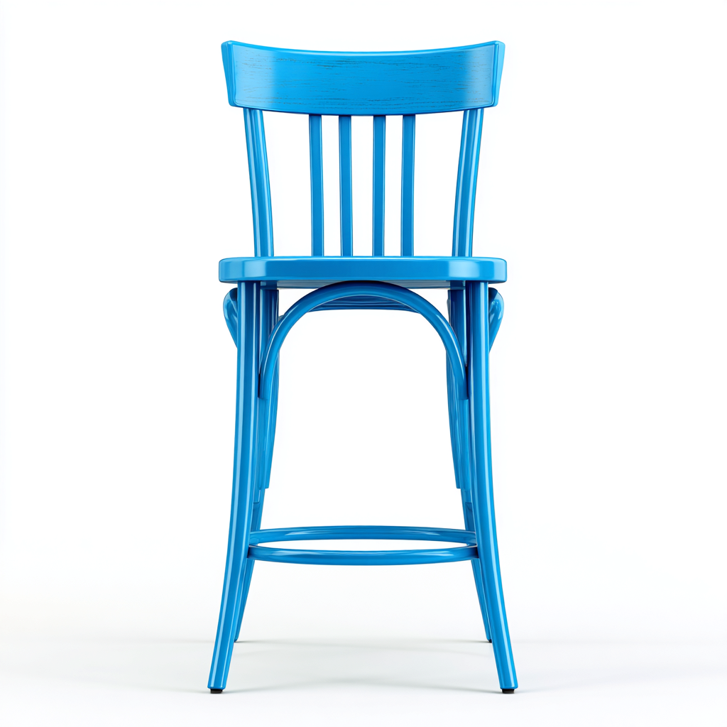 Sgabello da bar-legno-46x45x110cm-blu-design classico-Cottagonest