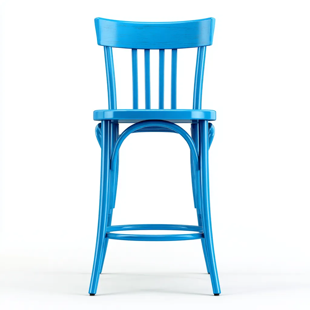 Sgabello da bar-legno-46x45x110cm-blu-design classico-Cottagonest