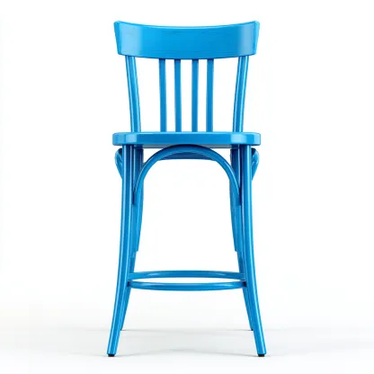 Sgabello da bar-legno-46x45x110cm-blu-design classico-Cottagonest