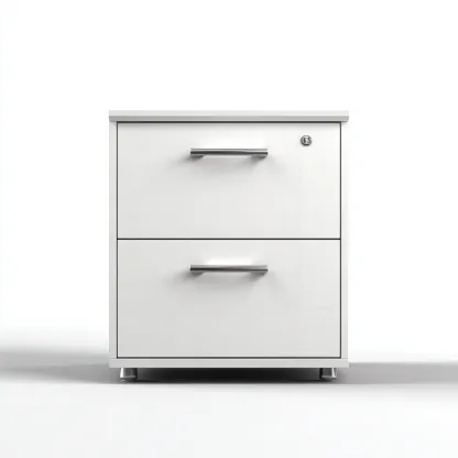 Armadio per ufficio - legno-metallo - 78x47x74cm - bianco - design moderno-Cottagonest