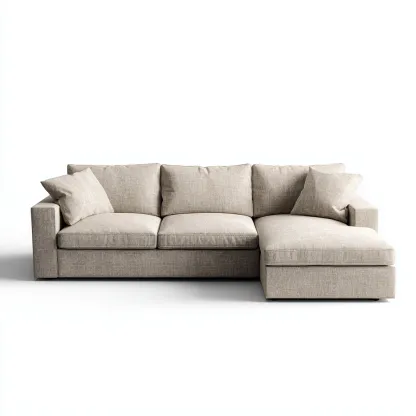 Divano angolare-tessuto-300x170x85cm-beige-design moderno-Cottagonest