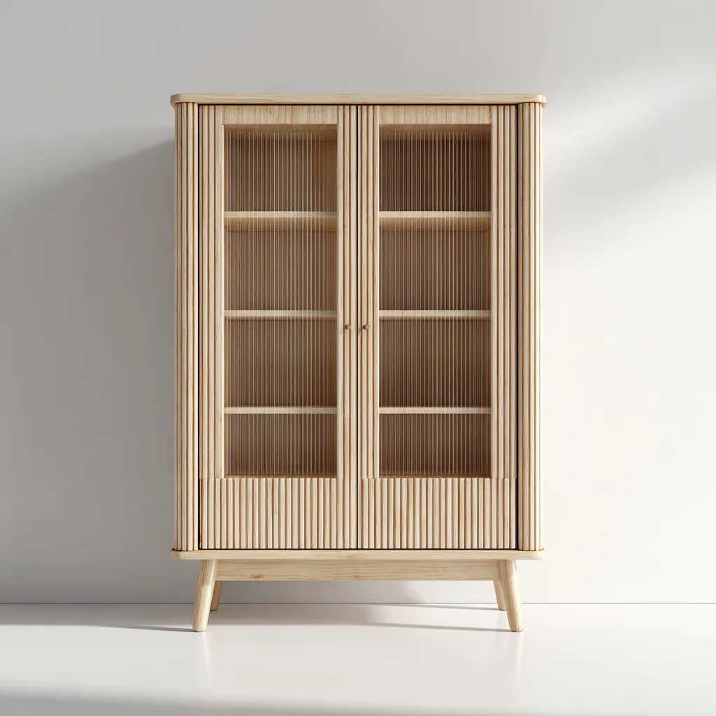 Vetrina-legno-vetro-88x42x165cm-naturale-design moderno-Cottagonest