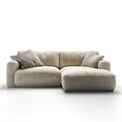 Divano angolare-tessuto-290x165x82cm-beige-design moderno-Cottagonest