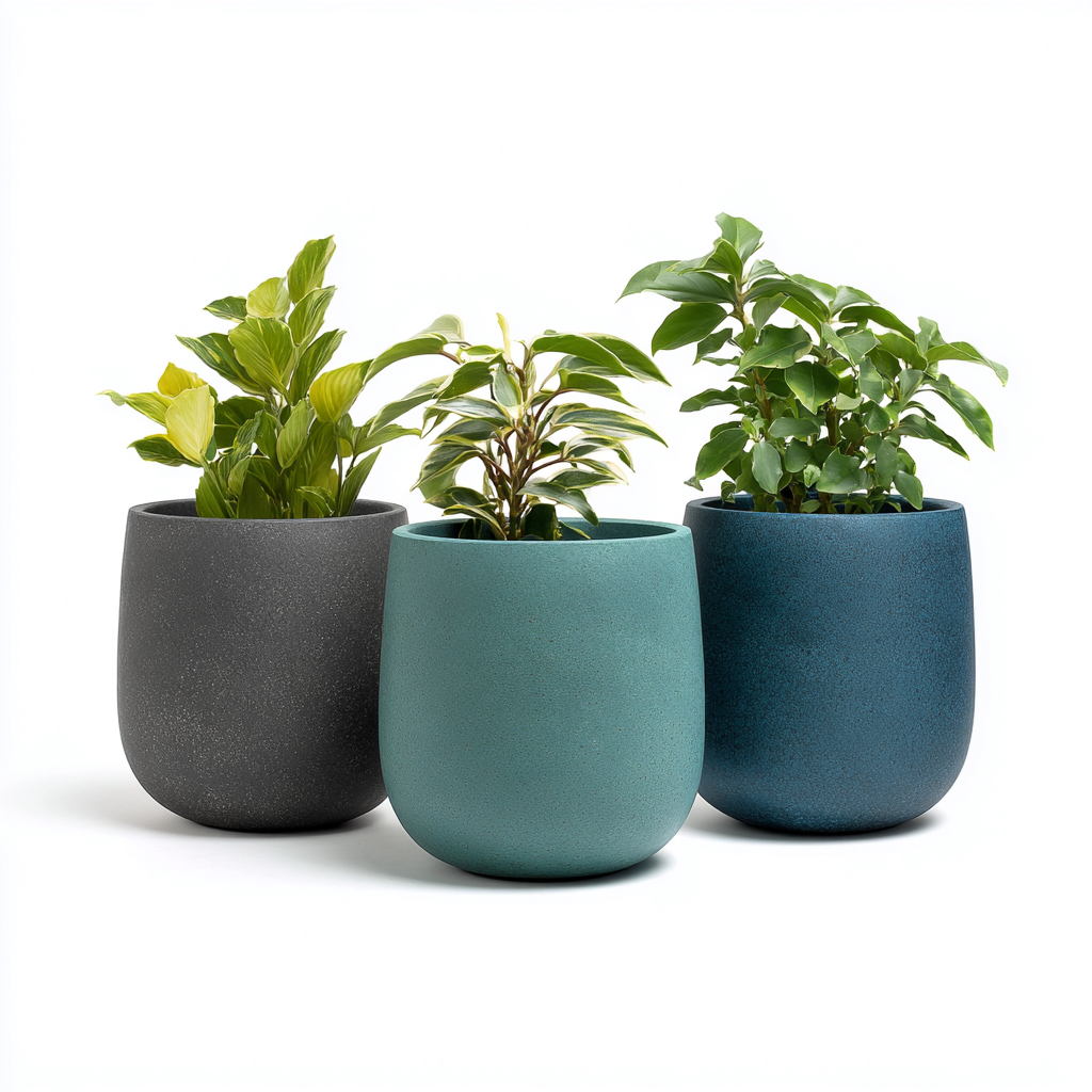 Vaso per piante-plastica-25x25x30cm-27x27x32cm-29x29x34cm-grigio-blu-turchese-design moderno-Cottagonest