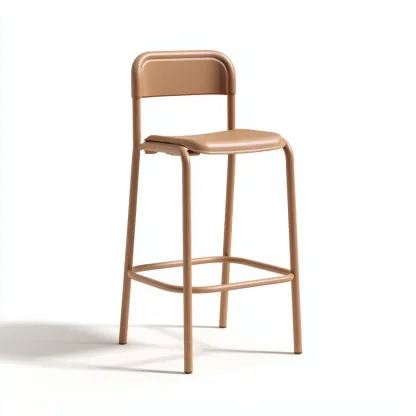 Sgabello da bar-metallo-polimero-44x40x92cm-beige-design moderno-Cottagonest