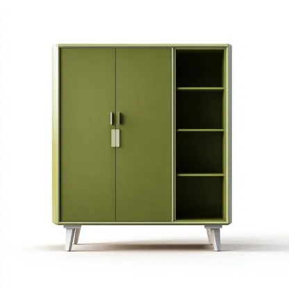Credenza-legno-110x40x120cm-verde-design moderno-Cottagonest