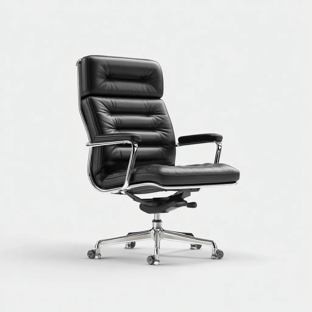 Sedia da ufficio-pelle-metallo-69x67x114cm-nero-design moderno-Cottagonest