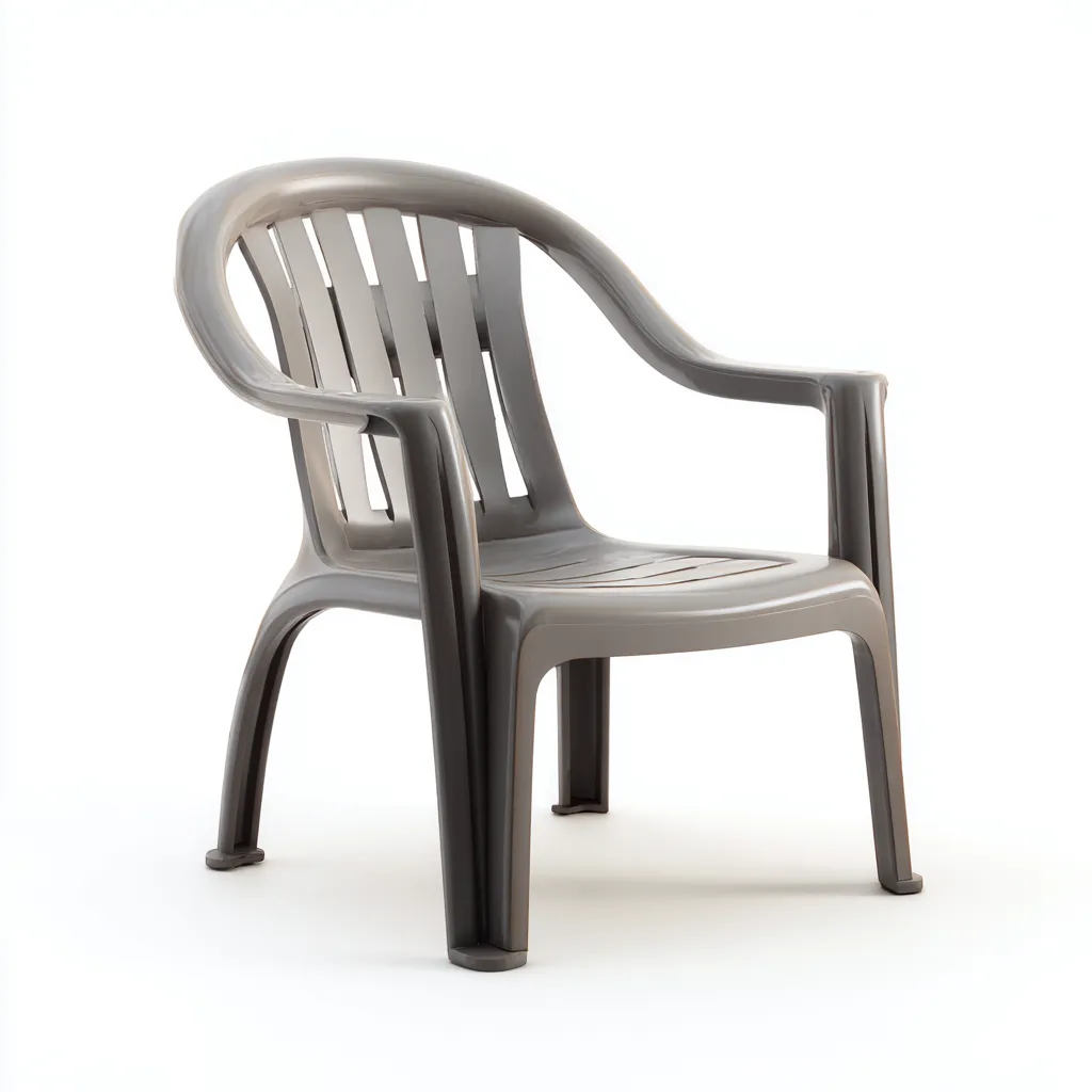 Poltrona da giardino-PP-58x56x89cm-grigio-design moderno-Cottagonest