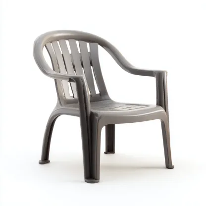 Poltrona da giardino-PP-58x56x89cm-grigio-design moderno-Cottagonest