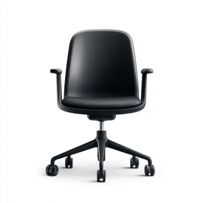 Sedia da ufficio - plastica-metallo - 61x60x92cm - nero - design ergonomico-Cottagonest