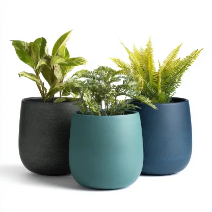 Vaso per piante-plastica-25x25x27cm-27x27x29cm-29x29x31cm-grigio-blu-turchese-design moderno-Cottagonest