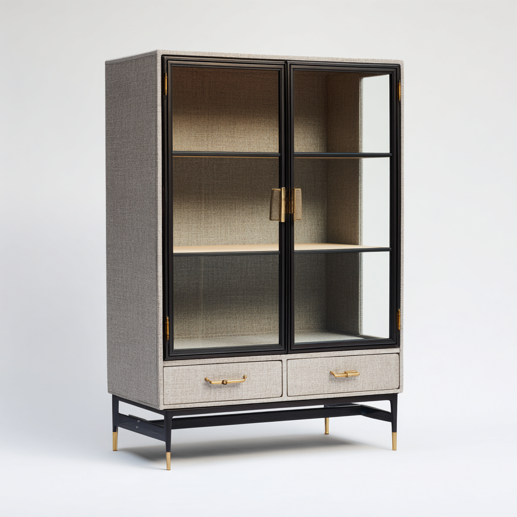 Vetrina-legno-metallo-vetro-90x42x168cm-grigio-nero-moderno-Cottagonest