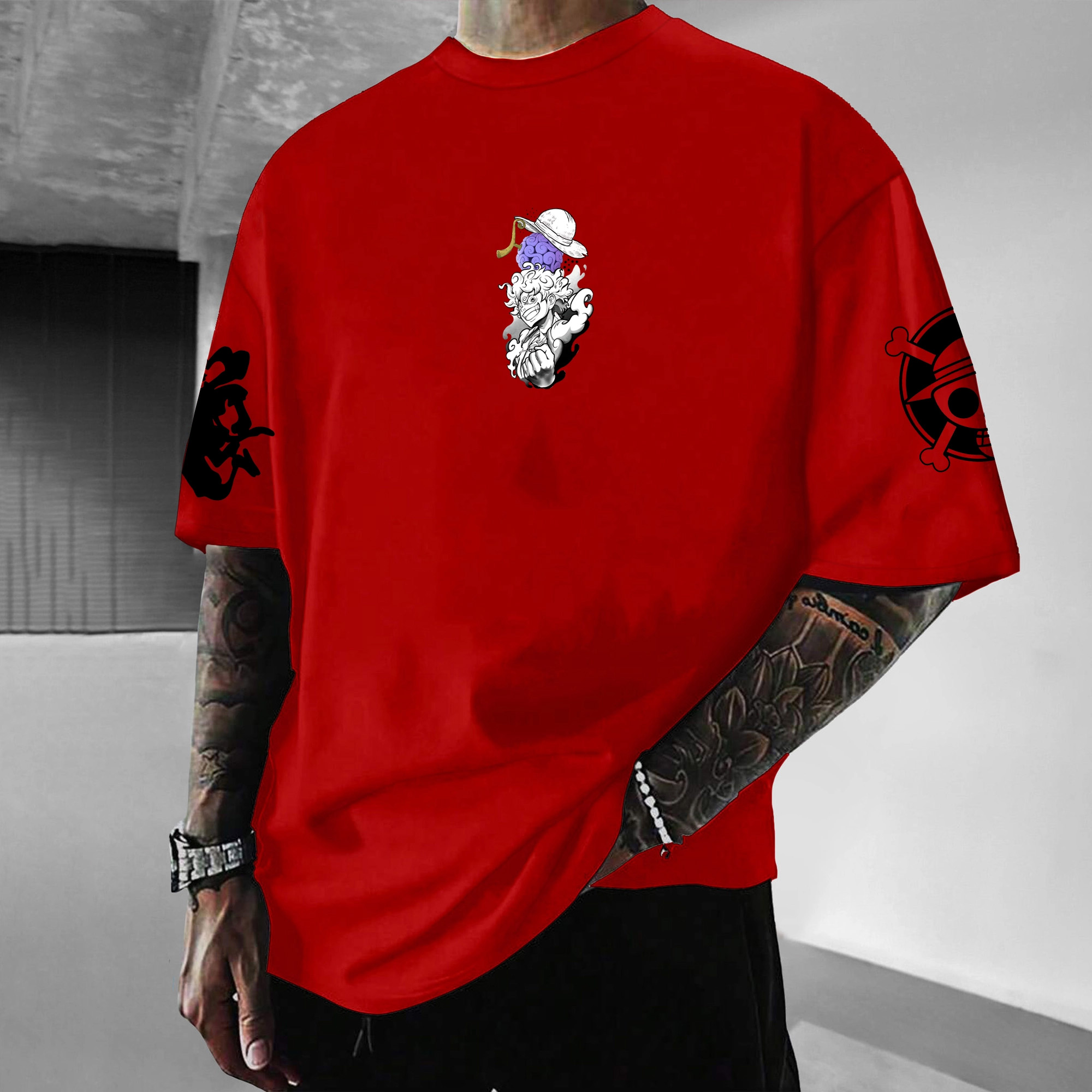 Unisex Anime Inspired Vintage T-Shirt丨