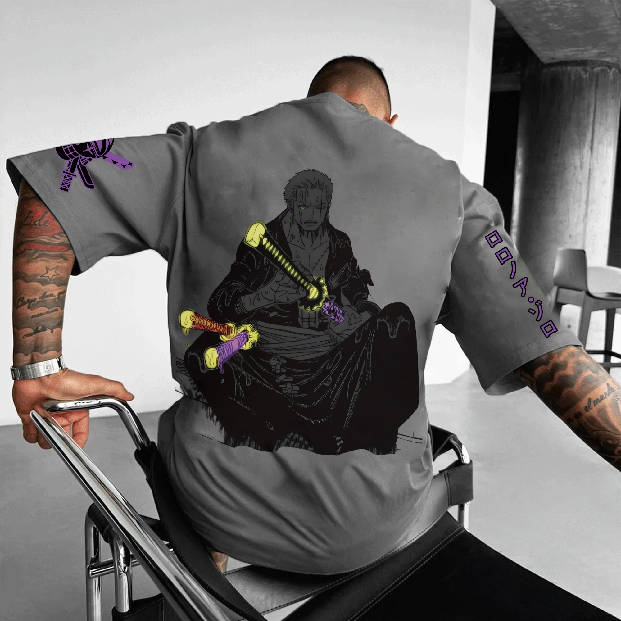 Unisex Anime Inspired Vintage T-Shirt丨