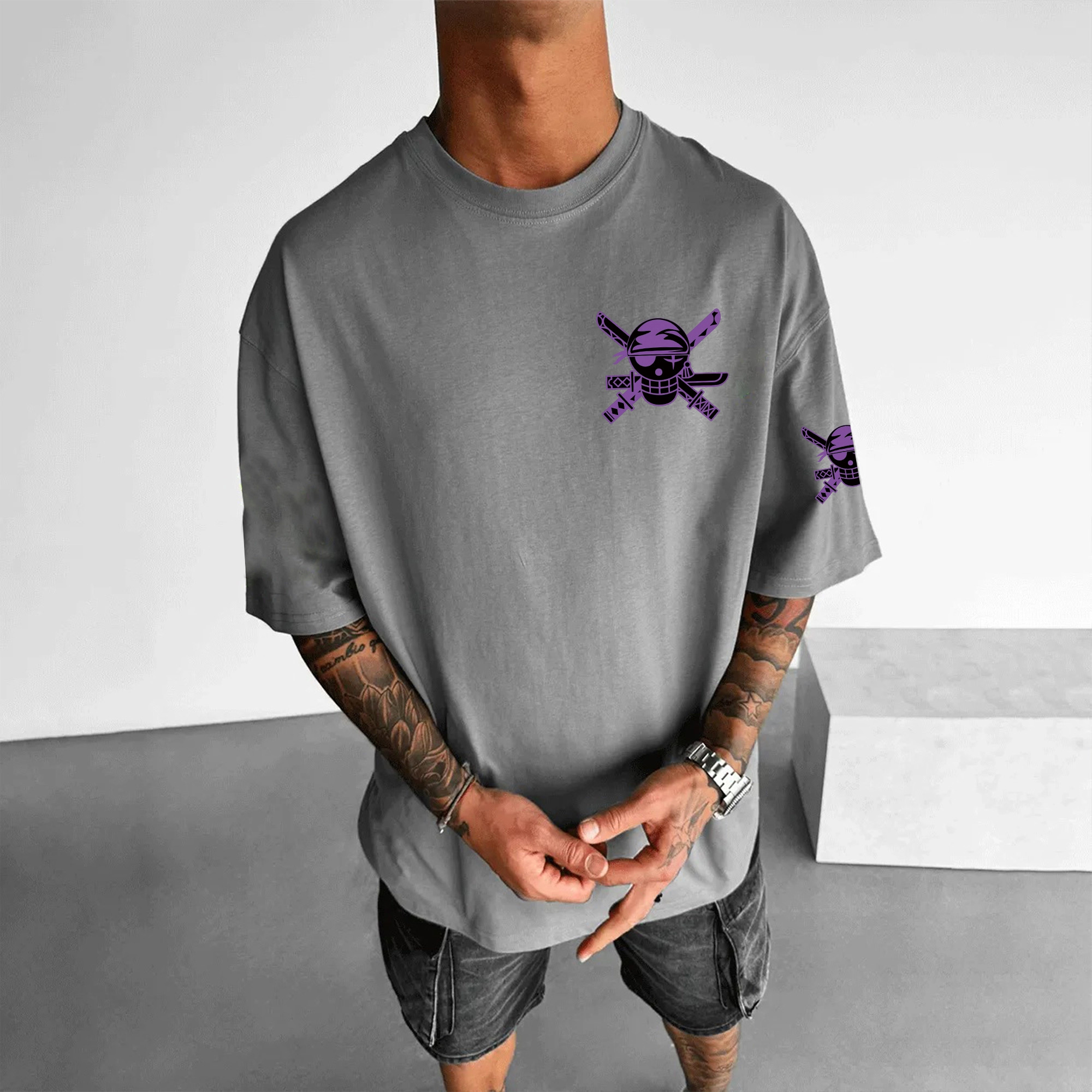 Unisex Anime Inspired Vintage T-Shirt丨