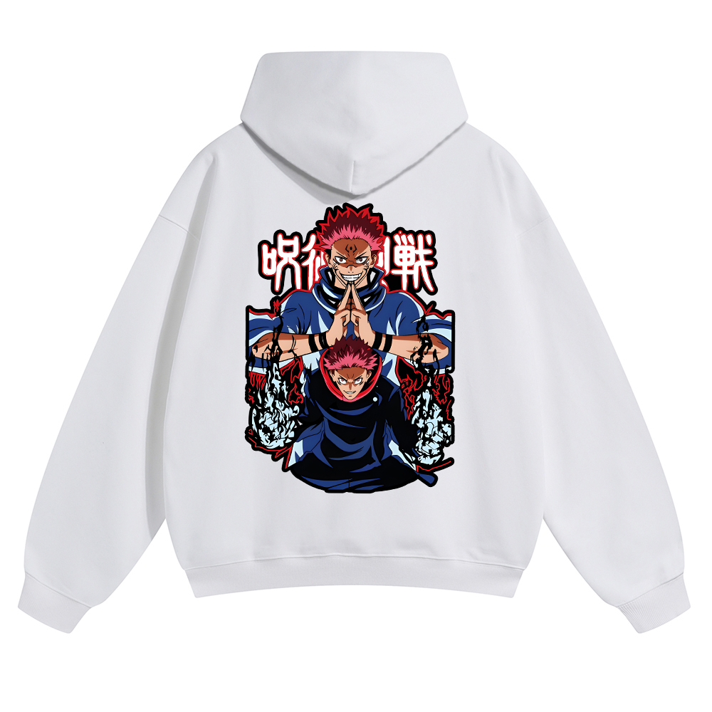 Oversized Unisex Jujutsu Kaisen Anime Print Hoodie-AnimeClothe