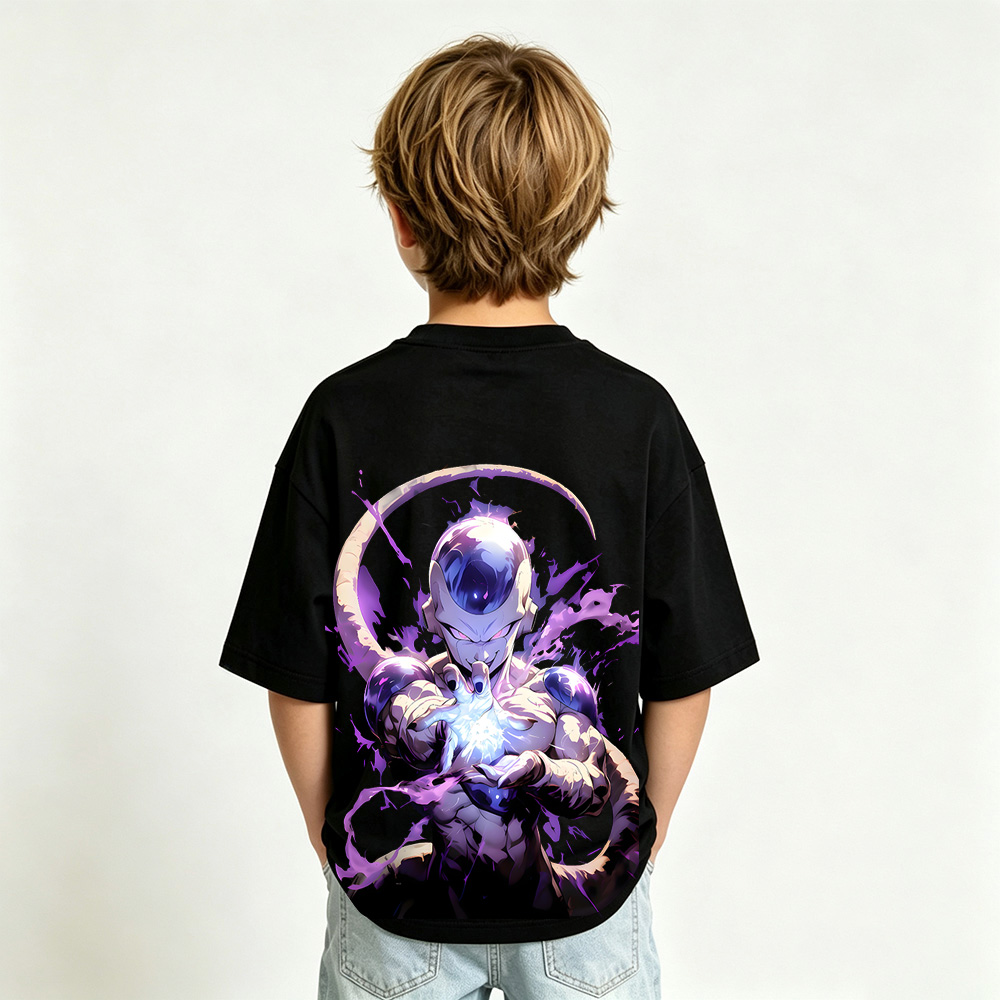 Dragon Ball Anime Graphic T-Shirt for Frieza Kids Cartoon Print Cotton Tee