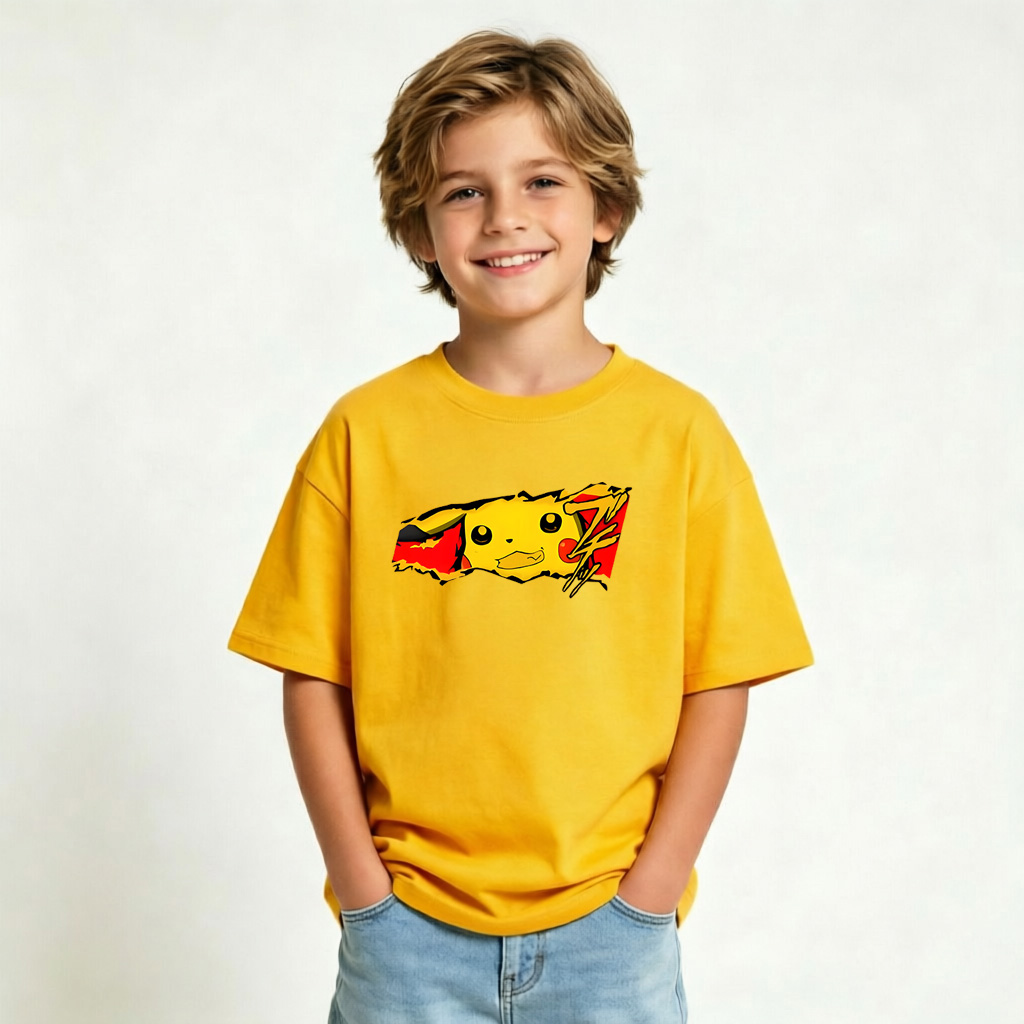Pokémon Eevee Anime Graphic T-Shirt for Kids Cartoon Print Cotton Tee