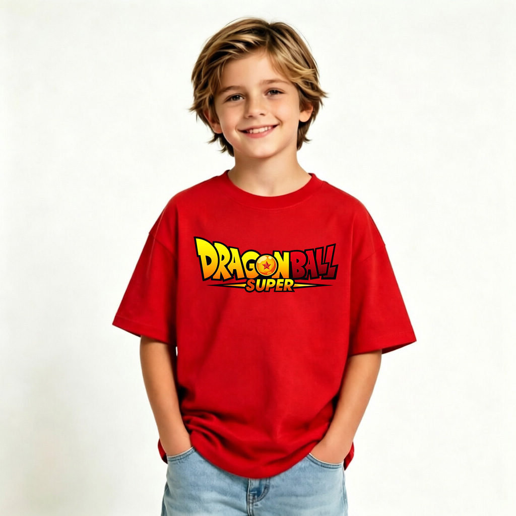 Dragon Ball Anime Graphic T-shirts for Kids Cartoon Print Cotton Tee