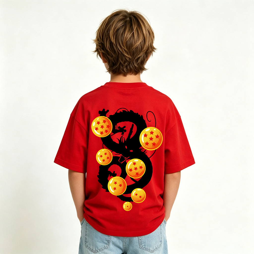 Dragon Ball Anime Graphic T-shirts for Kids Cartoon Print Cotton Tee