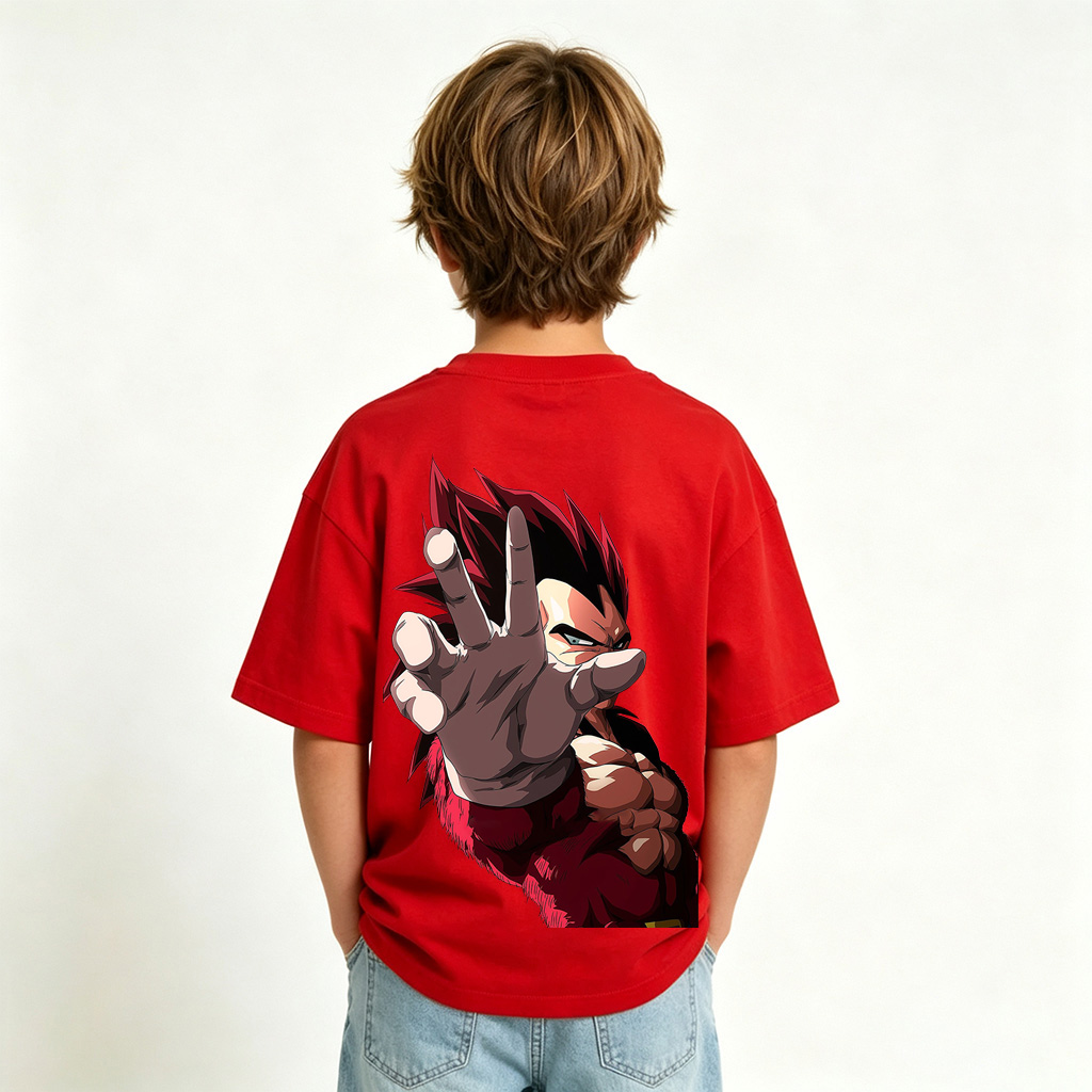 Dragon Ball Vegeta Anime Graphic T-shirts for Kids Cartoon Print Cotton Tee