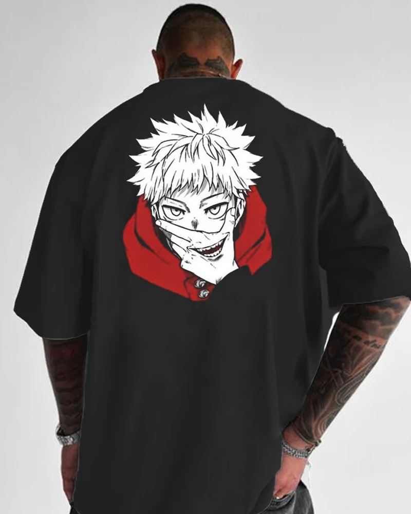 Oversized Anime Personalized Printed T-Shirt-AnimeClothe