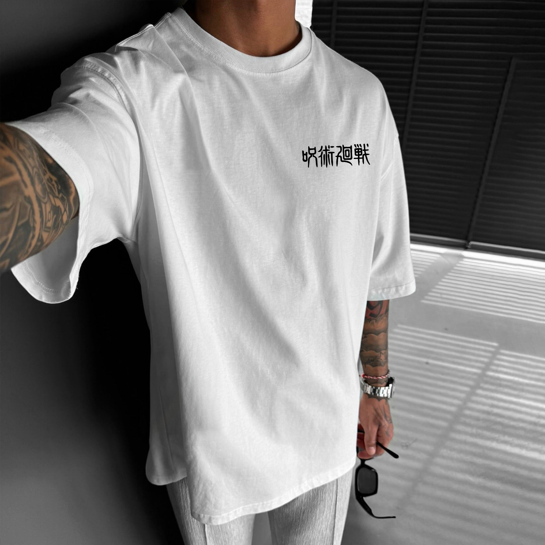 Casual Anime Double-Sided Large Print T-Shirt-AnimeClothe